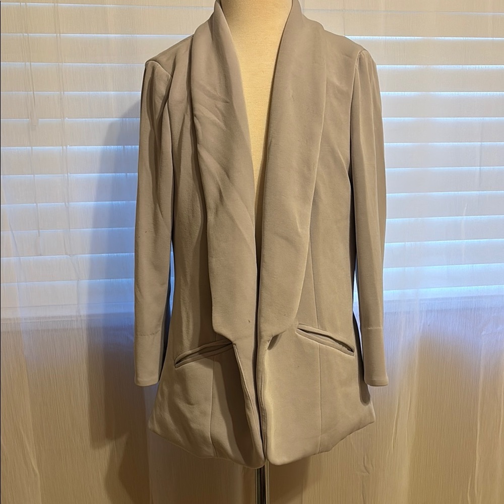 Skies Are Blue Cream Blazer with Shawl Collar
